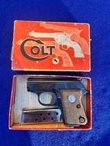 1965 In Box Colt .25 Auto Junior Colt Papers 2 mags Curio Relic C&R Astra - 18 of 20