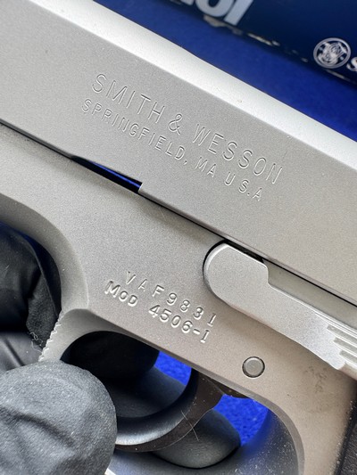 1993 In Box Smith Wesson 4506-1 Third Gen .45 ACP Updated Model S&W - Image 7 of 20