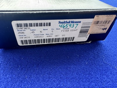 1993 In Box Smith Wesson 4506-1 Third Gen .45 ACP Updated Model S&W - Image 2 of 20