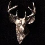 24K Gold Plated Tie Tack - Whitetail Buck (Head) - 1 of 1