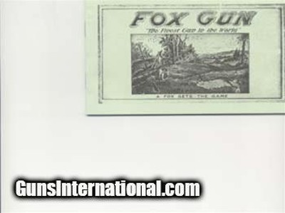 Fox Gun 1923 Catalog Reprint
