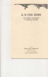 A.H. Fox Guns 1936 Catalog Reprints
