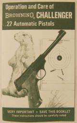 Operation & Care of Browning CHALLENGER .22 Automatic Pistol - Image 1 of 1