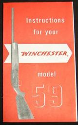 Winchester Model 59 Instructions Reprint - 1 of 1