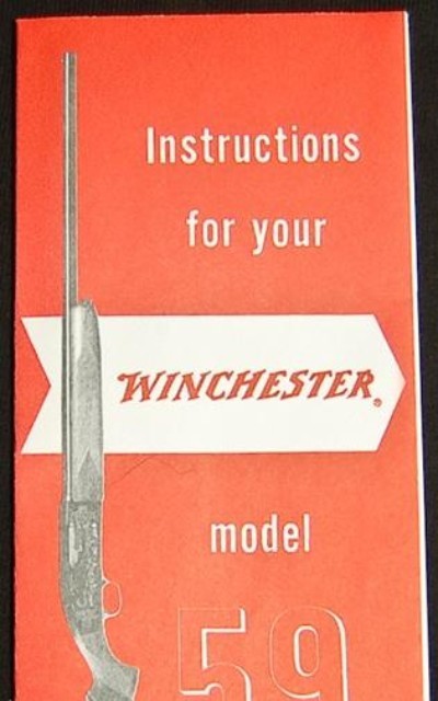 Winchester Model 59 Instructions Reprint