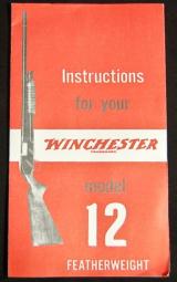Winchester Model 12 featherweight Instructions Reprint - 1 of 1