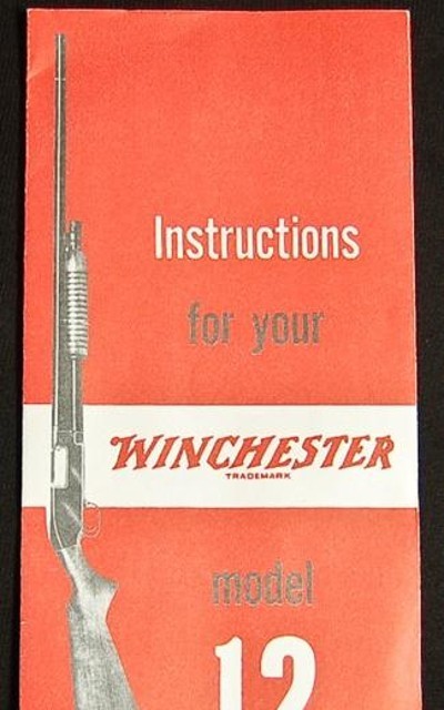 Winchester Model 12 featherweight Instructions Reprint