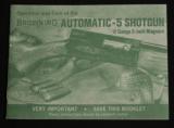 Operation and Care of Browning Automatic-5 Shotgun Reprint
- 1 of 1