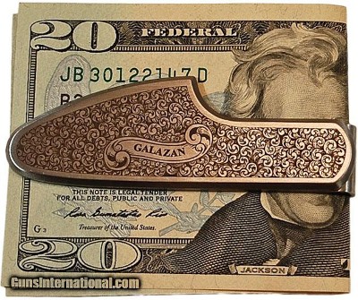 Engraved Galazan Sidelock Moneyclip