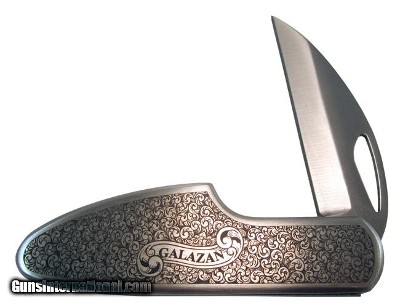 Engraved Galazan Folding Sidelock Knife - Med