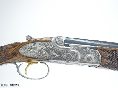 CSMC - Christian Hunter, O/U Sidelock, Special Round Body Platinum, 20ga. 28” Barrels with Screw-In Choke Tubes. MAKE OFFER.