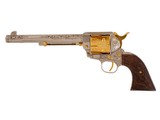 Standard Manufacturing
- SA Revolver, Nickel & Gold Plated, Factory #1 Engraved, .45 LC. 7.5" Barrel. - 2 of 2