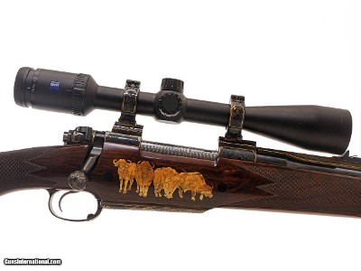 GALAZAN - Custom Bolt Action Rifle, 400 H&H Magnum. 24” Barrel. CASE INCLUDED. MAKE OFFER.