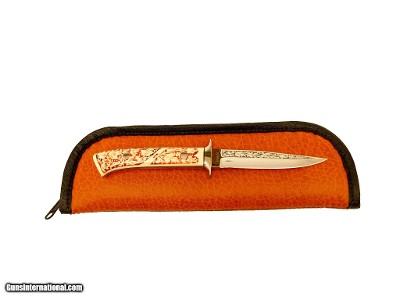 George Herron Custom Knife. 8 1/2” Overall, 4" Blade.