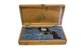 Colt - Single Action Frontier Scout, 1890-1965 Wyoming Diamond Jubilee Edition, .22 LR. 4 3/4” Barrel. WOODEN PRESENTATION CASE INCLUDED. MAKE OFFER. - 1 of 3