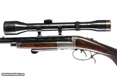W. Collath - Single Shot Underlever Rifle w/Original Tesko Scope, 6.5x52R. 25 5/8