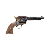 Standard Mfg. - Single Action Revolver Case Colored Special Engraved, .45 LC. Deluxe Two Piece Grips. 5 1/2