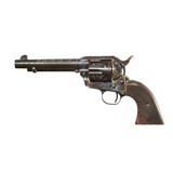 Standard Mfg. - Single Action Revolver Case Colored Special Engraved, .45 LC. Deluxe Two Piece Grips. 5 1/2