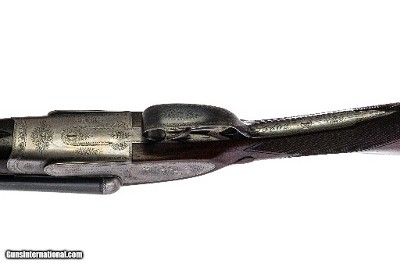 Joseph Lang & Son - Matched Pair SLE, SxS, Straight Grip Stock, Double Trigger, 102 New Bond Street Addr., 12ga. 28
