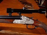 Sempert & Krieghoff - Neptune Luxus Full Sidelock Drilling Rifle, Pre-War, 16ga. 23 1/2” Bohler Steel Barrels. MAKE OFFER. - 3 of 11