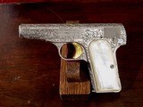 Browning - 1910, Engraved Renaissance, Made In Belgium, 9mm Short. 3 1/2