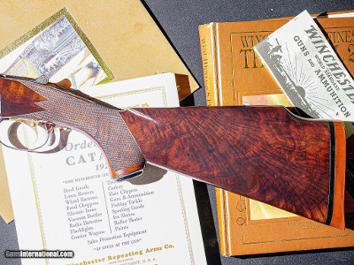 Winchester - Model 21, SxS, Custom Flat Side Factory #1 Engraving, 12ga. 28