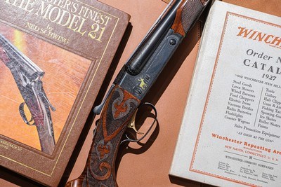 Winchester - Model 21, SxS, Grand American, .375 Winchester/28ga. 26