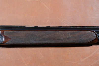 OUTSTANDING, UNUSUAL Beretta - S3EELL, O/U, Engraved by M. Slatnik, Three Barrel Set, 12ga. 28
