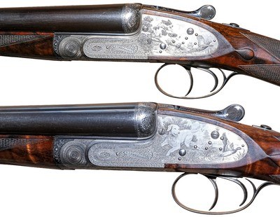 D.J. Dryhurst - Self-Opening, SxS, Brown Brothers Engraved, Matched Pair, 12ga. 28