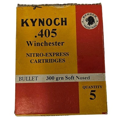 Kynoch .405 Winchester - Nitro Express Cartridges - 300 Grain Soft-Nosed - 5 Count (2 AVAILABLE) - Image 1 of 1