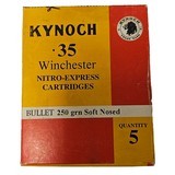 Kynoch .35 Winchester - Nitro Express Cartridges - 250 Grain Soft-Nosed - 5 Count (4 AVAILABLE) - Image 1 of 1