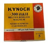 Kynoch .300 H&H Belted Rimless Magnum - Nitro Express Cartridges - 180 Grain Soft-Nosed - 5 Count (13 AVAILABLE) - Image 1 of 1