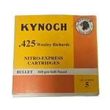 Kynoch .425 Westley Richards - Nitro Express Cartridges - 410 Grain Soft-Nosed - 5 Count (7 AVAILABLE) - Image 1 of 1