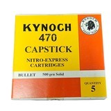 Kynoch 470 Capstick - Nitro Express Cartridges - 500 Grain Solid - 5 Count (3 AVAILABLE) - Image 1 of 1