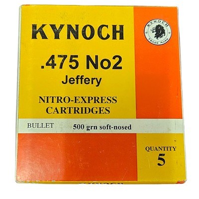 Kynoch .400/.360 Westley Richards - Nitro Express Cartridges - 310 Grain Soft-Nosed - 5 Count (3 AVAILABLE) - Image 1 of 1