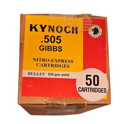 Kynoch .505 Gibbs - Nitro Express Cartridges - 525 Grain Solid - 50 Count (10 AVAILABLE) - Image 1 of 1