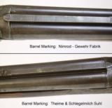 Rare Drilling! Thieme & Schlegelmilch "Nimrod" 20 Gauge SxS Shotgun & 410 Gauge Rifle - 10 of 14