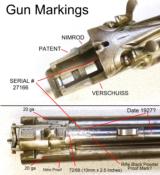 Rare Drilling! Thieme & Schlegelmilch "Nimrod" 20 Gauge SxS Shotgun & 410 Gauge Rifle - 12 of 14