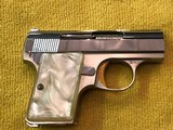 Collector Grade Belgium Made Nickel 1966 FN “Baby” Browning .25 ACP Semi Automatic With Original Zipper Pouch - 3 of 15