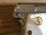 Collector Grade 1920 Engraved Nickel Colt 1908 Vest Pocket .25 ACP With Display Case - 7 of 14