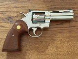 High Condition Collector Grade 1977 Bright Nickel 4” Colt Python .357 Magnum with Original Box and Colt Archive Letter - Image 4 of 15