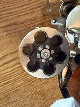 High Condition Collector Grade 1979 Bright Nickel 5” S&W 27-2 .357 Mag P&R 3Ts with Wooden Presentation Case, Outer Shipping Box, & Archive Letter - Image 8 of 15