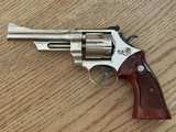 High Condition Collector Grade 1979 Bright Nickel 5” S&W 27-2 .357 Mag P&R 3Ts with Wooden Presentation Case, Outer Shipping Box, & Archive Letter - Image 2 of 15