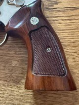 High Condition Collector Grade 1979 Bright Nickel 5” S&W 27-2 .357 Mag P&R 3Ts with Wooden Presentation Case, Outer Shipping Box, & Archive Letter - Image 11 of 15