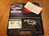 Collector 1999 Stainless Steel Colt Magnum Carry Snub Nose .357 Magnum 2” Barrel with Original Hard Case Serialized To The Gun - Image 1 of 10