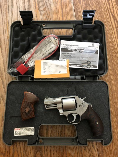 Smith & Wesson S&W Stainless Steel 629-6 Performance Center .44 Magnum Snub Nose 2 5/8” Barrel with Original Hard Case Serialized To The Gun - Image 1 of 11