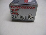 Full Box Winchester Super X 218 Bee 46 Gr Hollow Point 50 Rds - 2 of 6