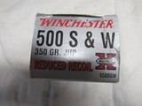 Full Box Winchester 500 S&W JHP Reduced Recoil - 5 of 5