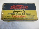 Full Box Western Super X 250-3000 Savage High Power - 4 of 9