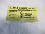 Full Box 50 rds Universal Firearms Corp. M-1 .30 Caliber Carbine Ammo - 1 of 5